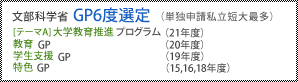 文部科学省 GP 6度選定（単独申請全国短大最多）