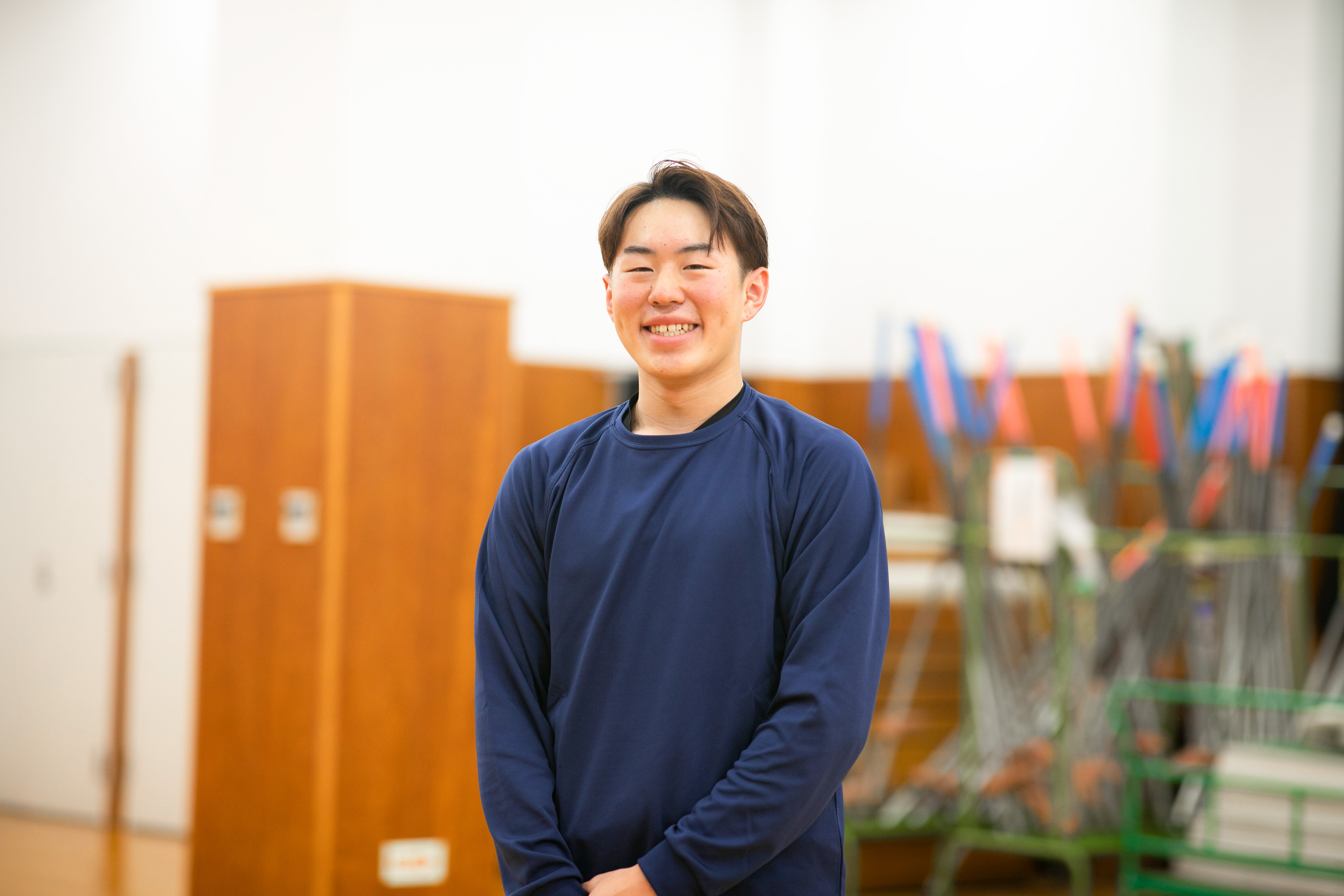 成長できたことについて語る保育学科の学生